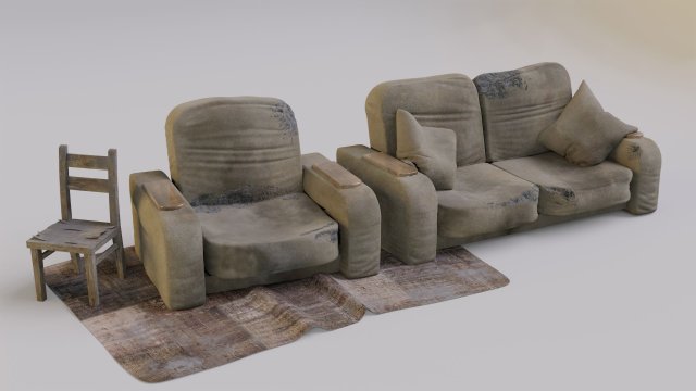 Old Furniture 3Dモデル .c4d .max .obj .3ds .fbx .stl .blend 