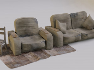 Old Furniture 3D Model