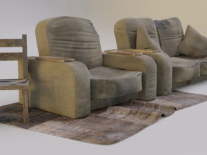 Old Furniture 3Dモデル