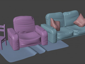 Old Furniture 3Dモデル