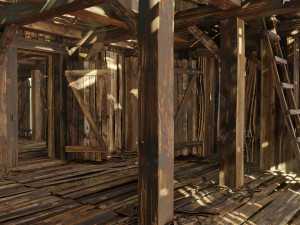 Old wooden shed 3D Model