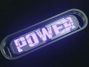 Transforming signboard POWER animation 3Dモデル