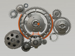3D Animation Gears Modelo 3D