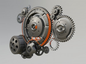 3D Animation Gears Modelo 3D