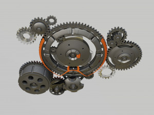 3D Animation Gears Modelo 3D