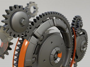 3D Animation Gears Modelo 3D