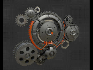3D Animation Gears Modelo 3D
