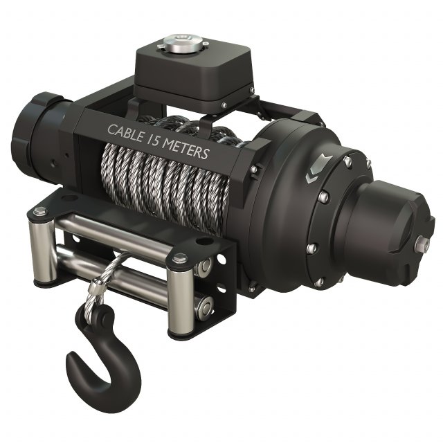 Winch 3D Model .c4d .max .obj .3ds .fbx .stl .blend 