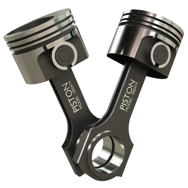 Piston 3D Модель .c4d .max .obj .3ds .fbx .stl .blend 