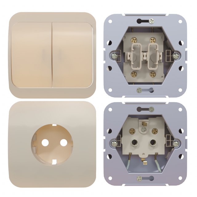 Disassembled sockets 3D Модель .c4d .max .obj .3ds .fbx .stl .blend 