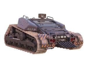 Tractor on tracks 3D-Modell