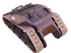 Tractor on tracks 3D-Modell