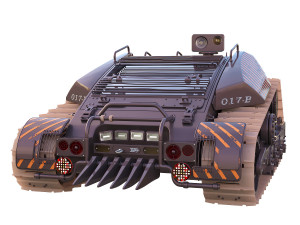 Tractor on tracks 3D-Modell