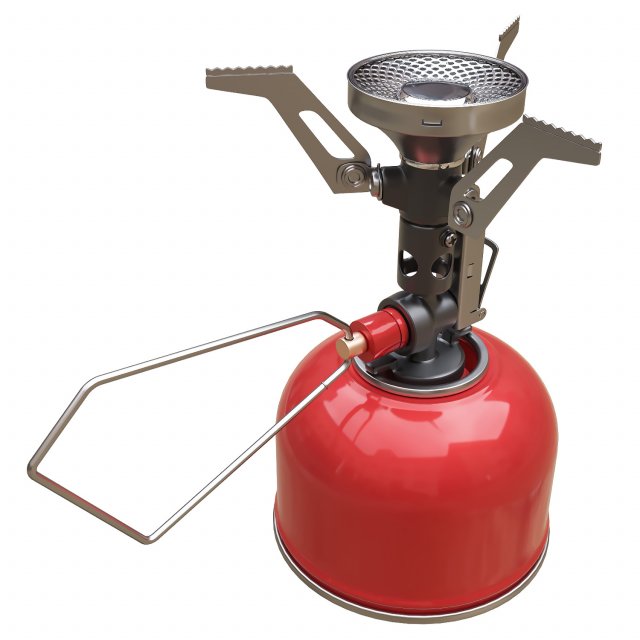 Portable Gas burner 3D Model .c4d .max .obj .3ds .fbx .lwo .lw .lws