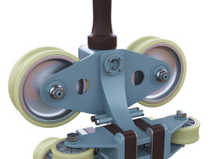 Wheel assembly for attractions 3D मॉडल