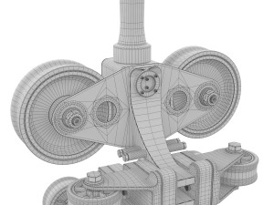 Wheel assembly for attractions 3D मॉडल