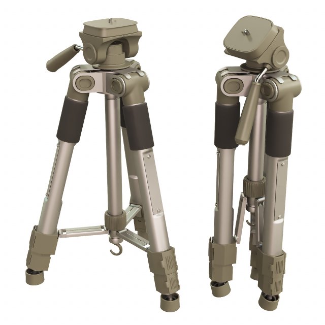 Tripod Model 3D .c4d .max .obj .3ds .fbx .stl .blend 