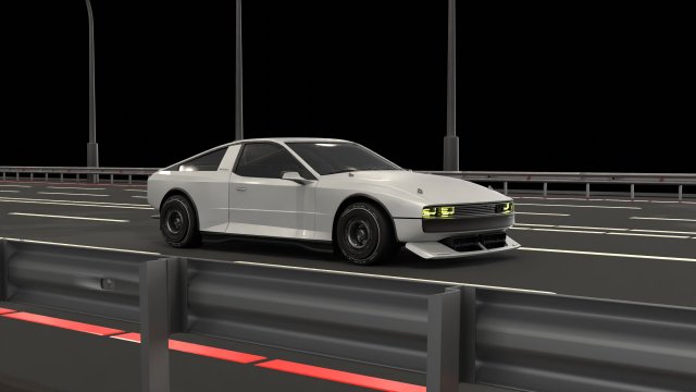 Car and road 3Dモデル .c4d .max .obj .3ds .fbx .stl .blend 