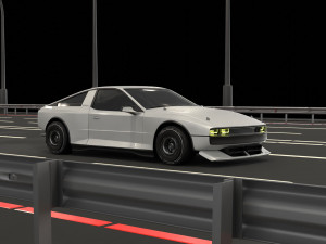 Car and road Model 3D
