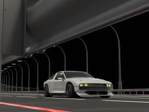 Car and road 3Dモデル