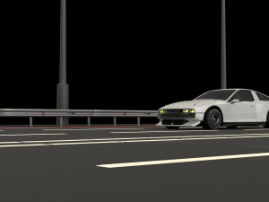 Car and road 3Dモデル