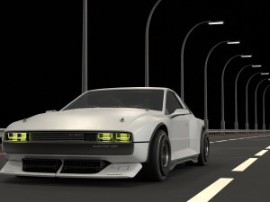Car and road 3Dモデル