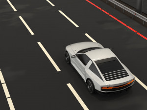 Car and road 3Dモデル