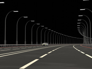 Car and road 3Dモデル