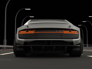 Car and road 3Dモデル