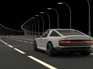Car and road 3Dモデル