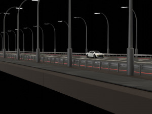 Car and road 3Dモデル