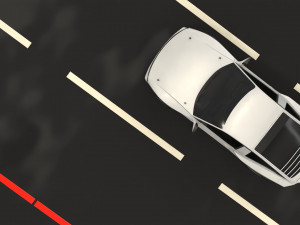Car and road 3Dモデル