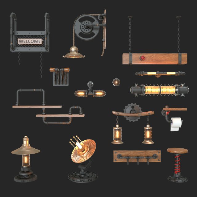 Decorative elements 3D 模型 .c4d .max .obj .3ds .fbx .stl .blend 