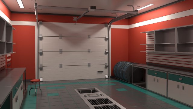 Garage 3Dモデル .c4d .max .obj .3ds .fbx .stl .blend 