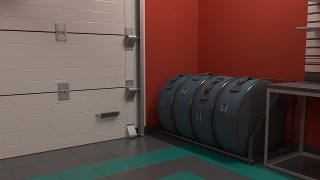 Garage 3D Model in Hall 3DExport