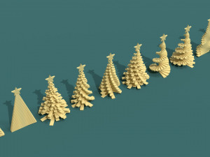 Christmas trees 3D 模型