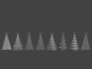 Christmas trees 3D 模型