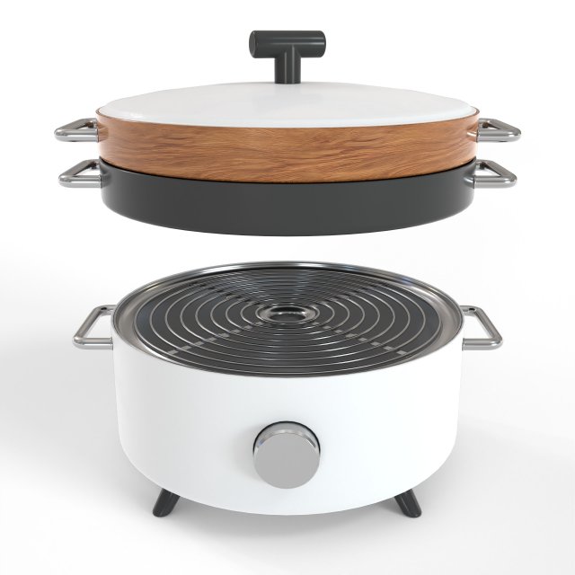 Grill 3D Model .c4d .max .obj .3ds .fbx .stl .blend 