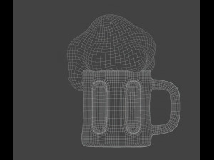 Beer in a mug Modello 3D