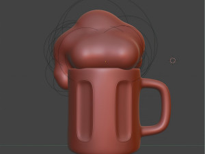 Beer in a mug Modello 3D