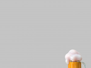 Beer in a mug Modello 3D