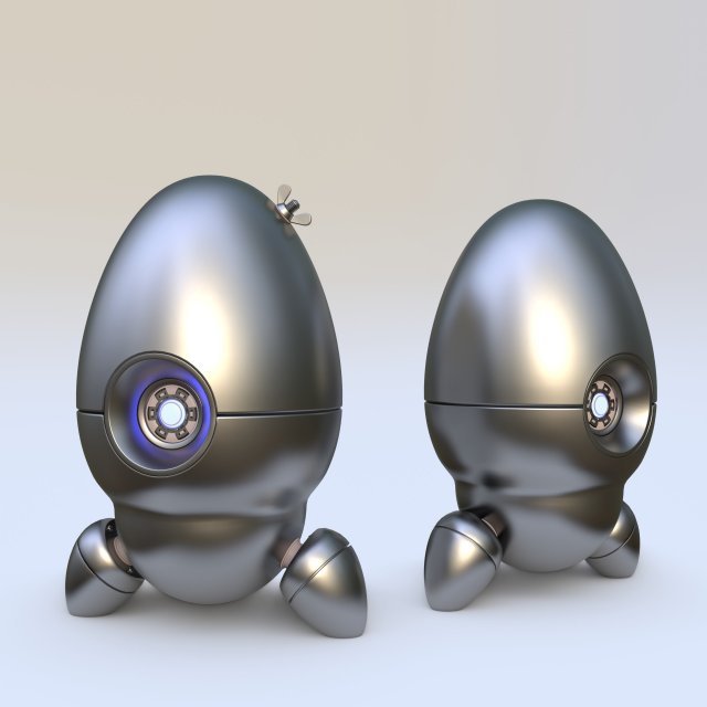 Robo Egg Modèle 3D .c4d .max .obj .3ds .fbx .stl .blend 