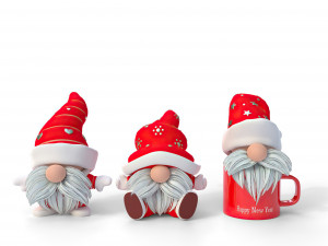 Christmas Gnomes 3D Model