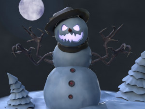 Angry Snowman 3D 模型
