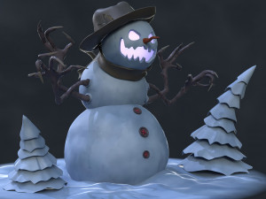 Angry Snowman 3D 模型