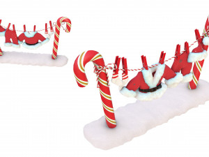 Santa Claus Laundry 3D Model