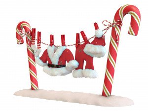 Santa Claus Laundry 3D Model