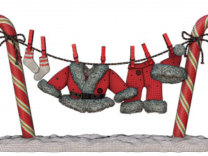 Santa Claus Laundry 3D Model