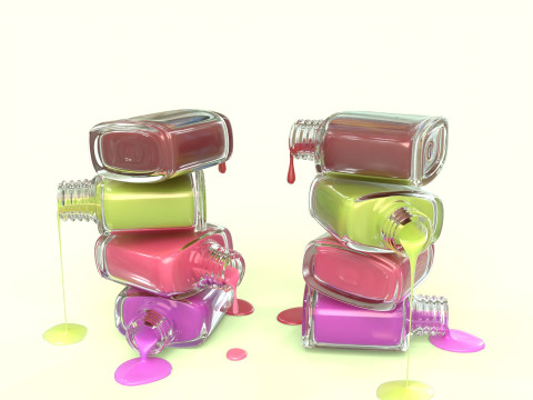 Varnish in jars Model 3D