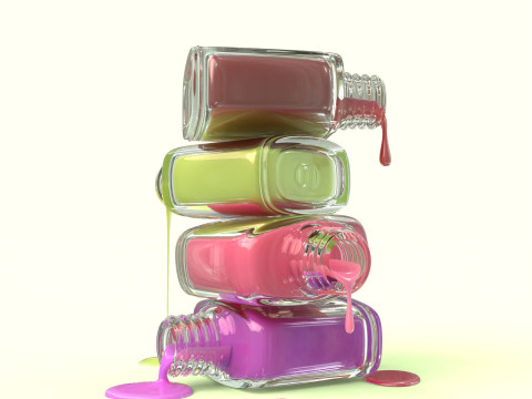 Varnish in jars Model 3D